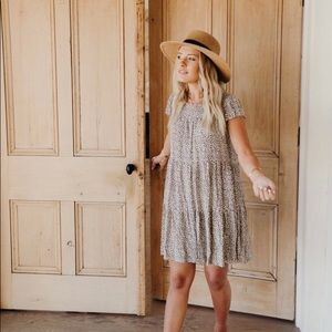 Carly Jean Los Angeles Dune leopard dress